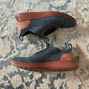 Johnston & Murphy Men’s Amherst Knit U-Throat Lace Up Shoes 10 Navy